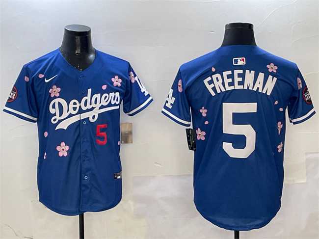 Men%27s Los Angeles Dodgers #5 Freddie Freeman Royal 2025 Tokyo Series Limited Stitched Jersey->los angeles dodgers->MLB Jersey